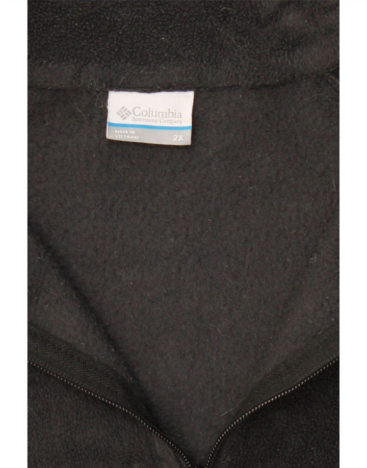 COLUMBIA Womens Fleece Jacket UK 20 2XL Black Polyester Vintage Columbia and Second-Hand Columbia from Messina Hembry 