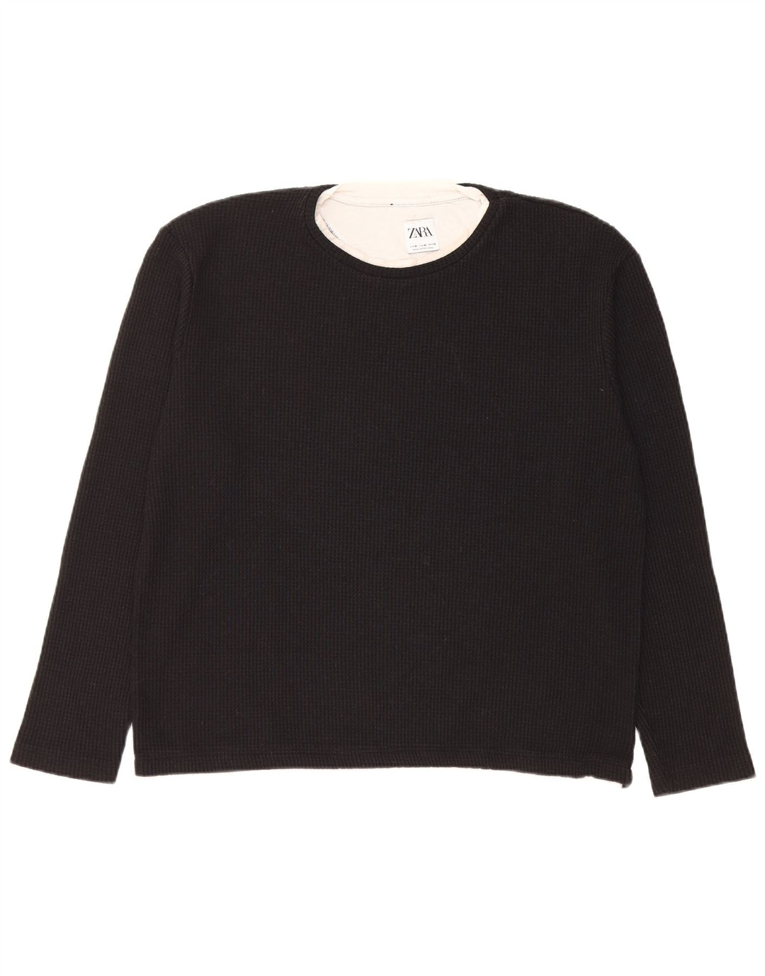 Zara Mens Sweatshirt Jumper Medium Black