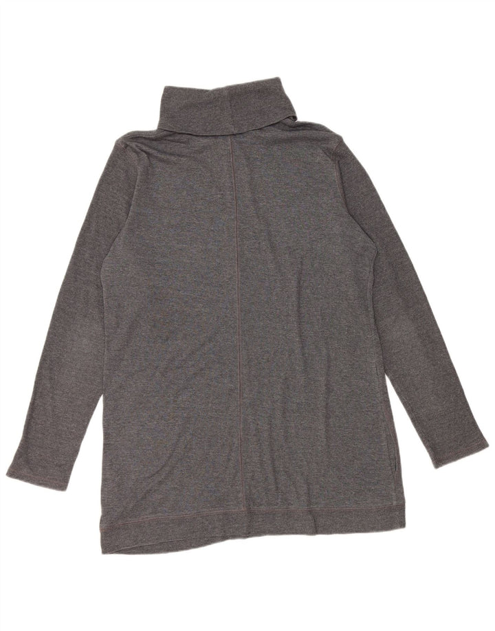 Marks & Spencer Womens Roll Neck Top Long Sleeve UK 16 Large Grey Polyester