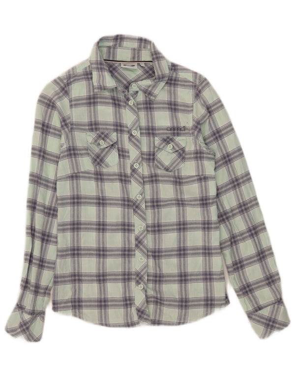Camicia in flanella da donna Animal UK 6 XS cotone a quadri verde