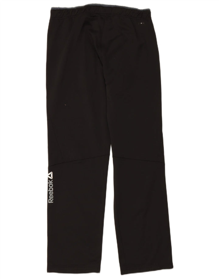 REEBOK Mens Graphic Tracksuit Trousers Medium  Black Polyester