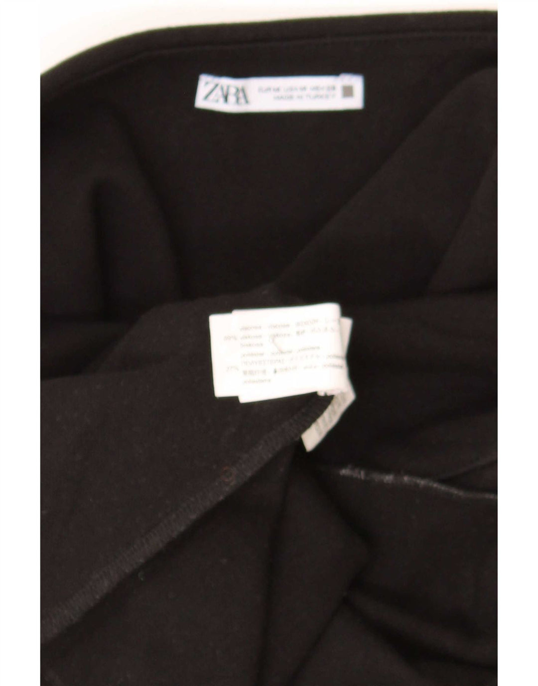 Zara Womens Strapless Dress UK 12 Medium Black Viscose