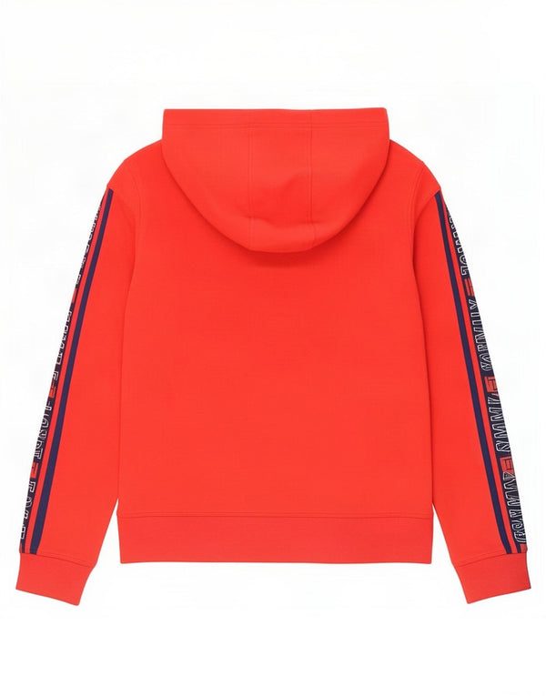 Damska bluza z kapturem Tommy Hilfiger z grafiką UK 10 Small Red Colorblock