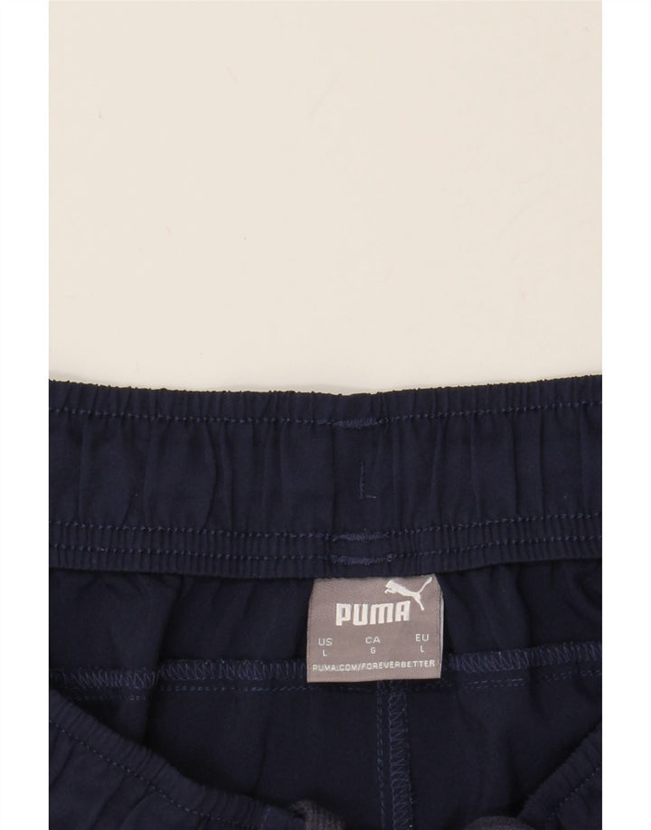 PUMA Mens Sport Shorts Large  Navy Blue Polyester Vintage Puma and Second-Hand Puma from Messina Hembry 