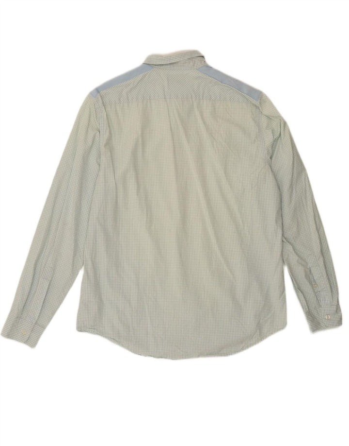 TIMBERLAND Mens Shirt Large Blue Gingham Cotton Vintage Timberland and Second-Hand Timberland from Messina Hembry 