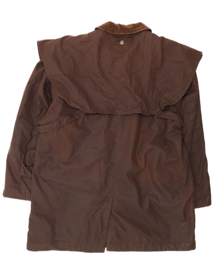 Derby Mens Waxed Cotton Jacket UK 40 Large Brown