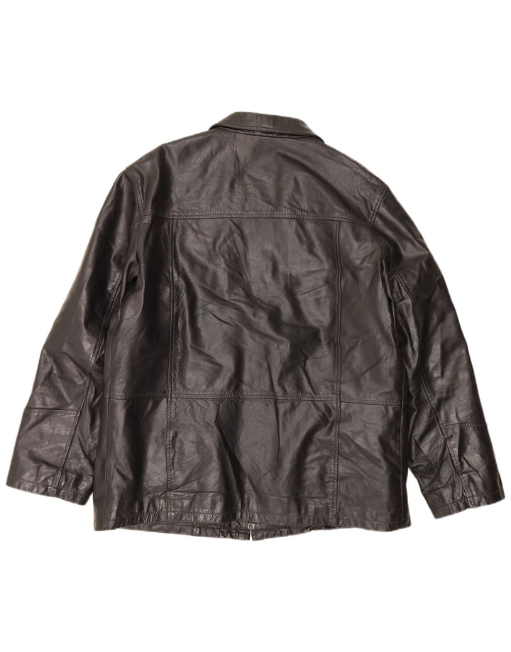 Conbipel Mens Leather Jacket IT 56 2XL Black