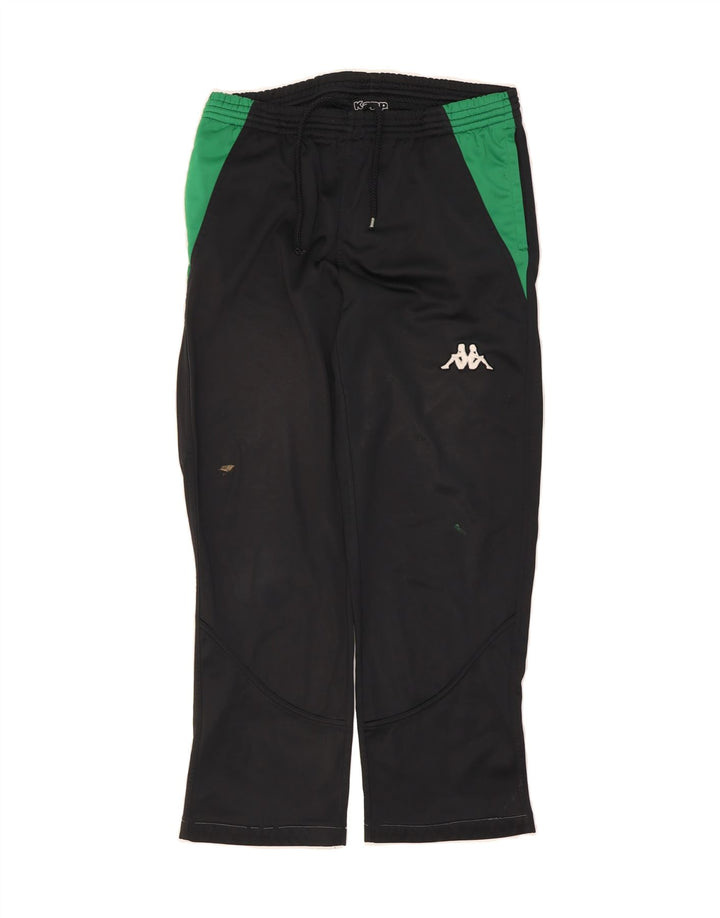 KAPPA Mens Tracksuit Trousers Large  Black Colourblock Polyester Vintage Kappa and Second-Hand Kappa from Messina Hembry 