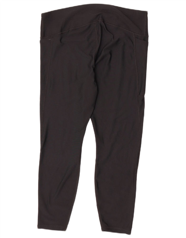 Under Armour Mulheres Capri Leggings UK 20 2XL Poliéster Preto