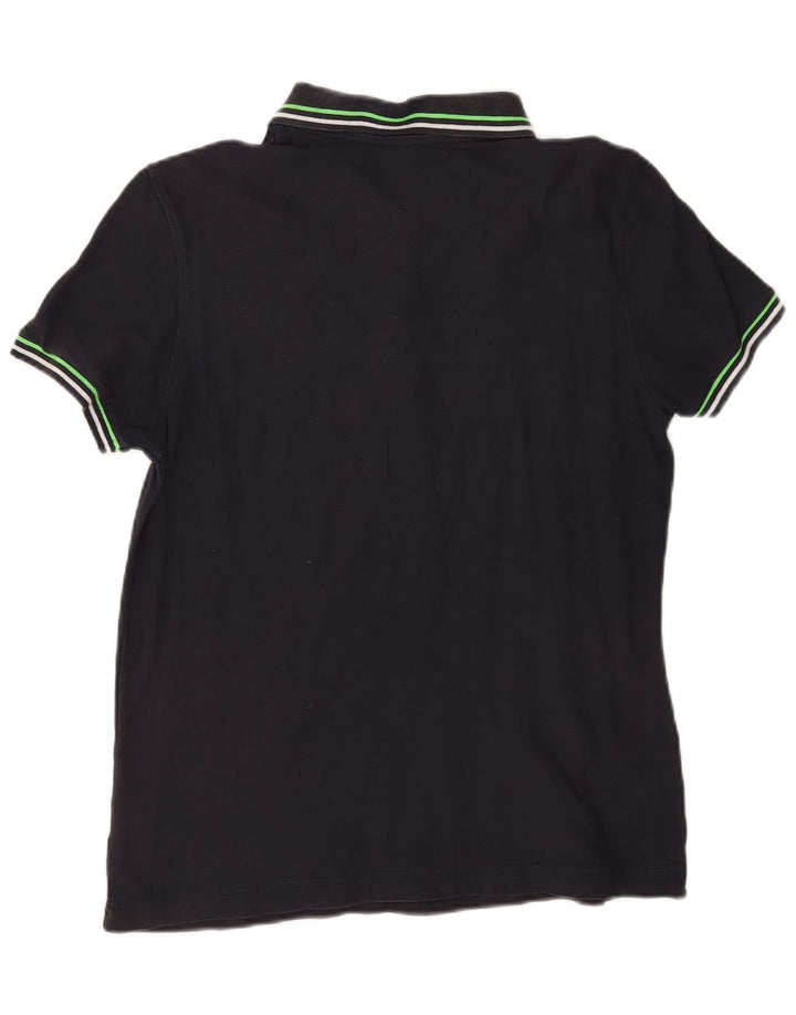 Lotto Mens Polo Shirt Medium Navy Blue Cotton