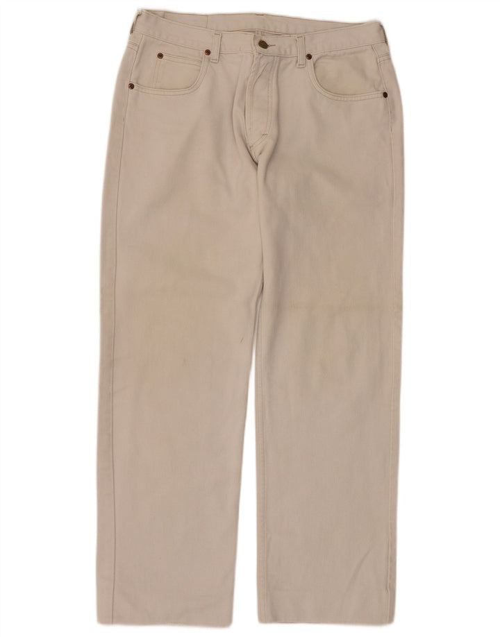 LEE Mens Straight Jeans W36 L29  Beige Cotton