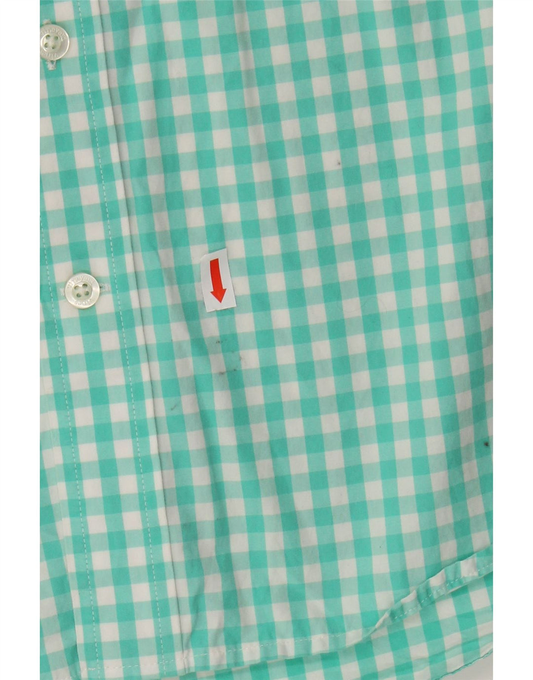 VINEYARD VINES Mens Slim Fit Shirt Medium Turquoise Gingham Cotton