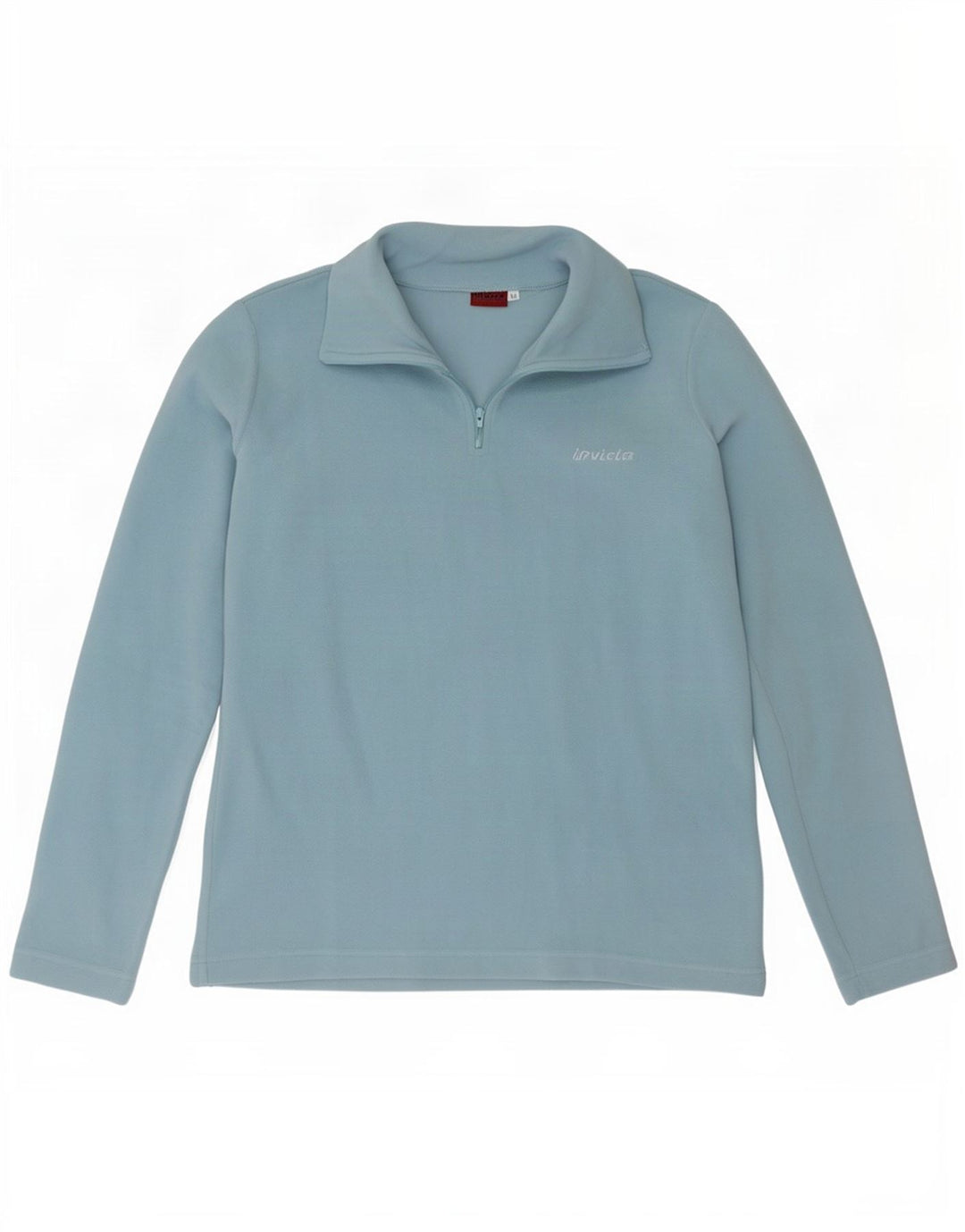 Invicta Womens Zip Neck Fleece Jumper UK 12 Medium Blue Polyester
