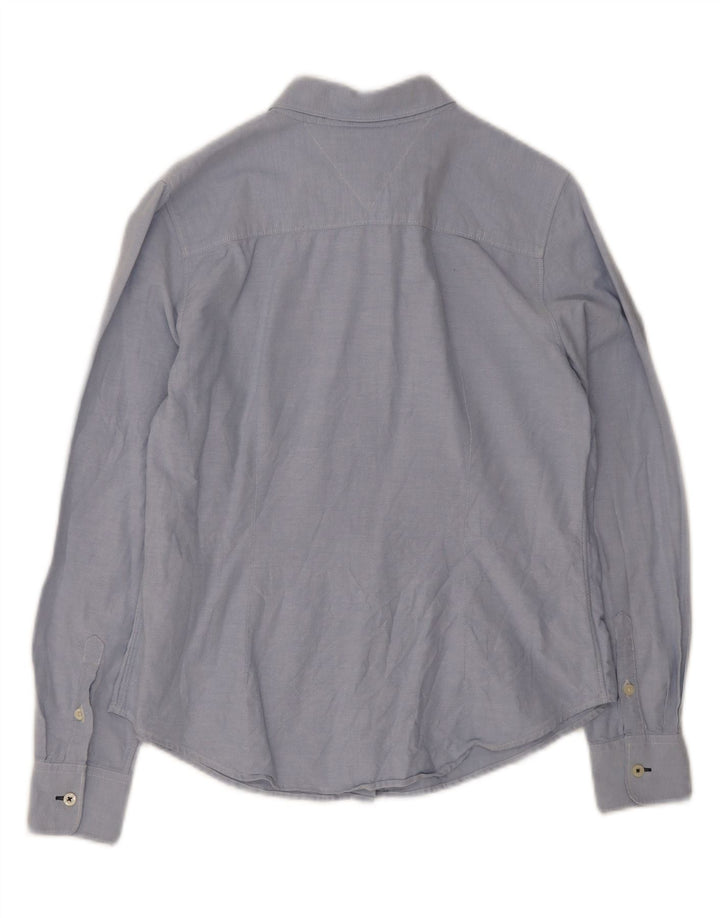 TOMMY HILFIGER Womens Shirt US 10 Large Blue Cotton Vintage Tommy Hilfiger and Second-Hand Tommy Hilfiger from Messina Hembry 