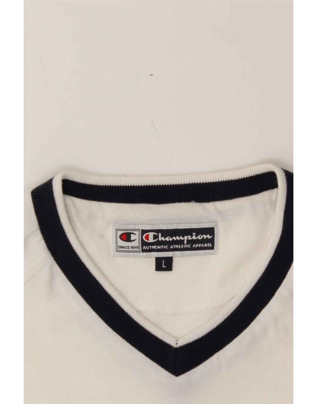 CHAMPION Mens T-Shirt Top Large White Cotton Vintage Champion and Second-Hand Champion from Messina Hembry 