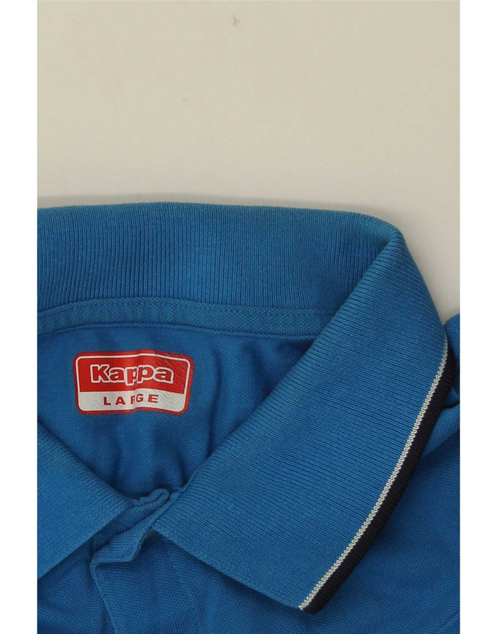 Kappa Polo Homme Large Rayé Bleu