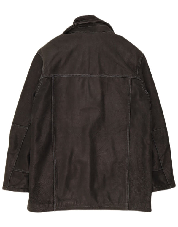 Scandianavia Mens Leather Jacket UK 36 Small Grey