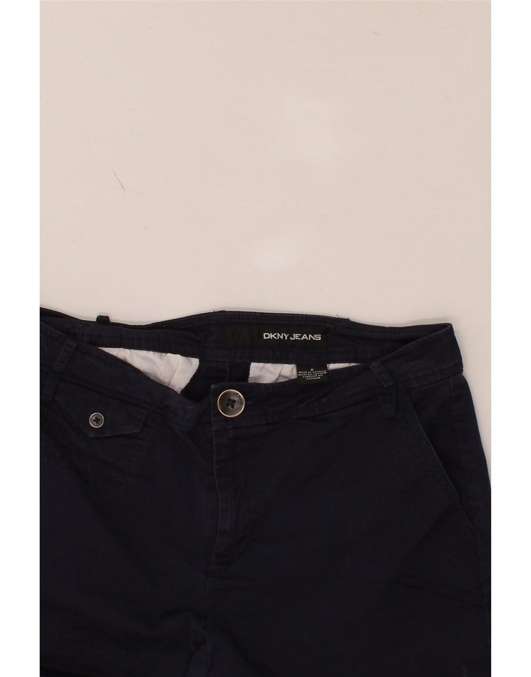 DKNY Womens Chino Shorts US 6 Medium W30 Navy Blue Cotton Vintage Dkny and Second-Hand Dkny from Messina Hembry 