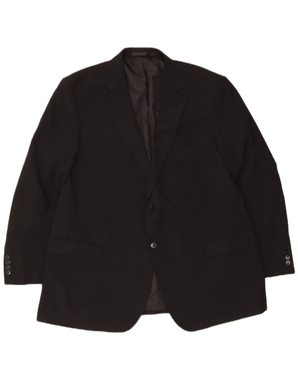 Marks & Spencer férfi 2 gombos blézerkabát UK 48 2XL fekete poliészter
