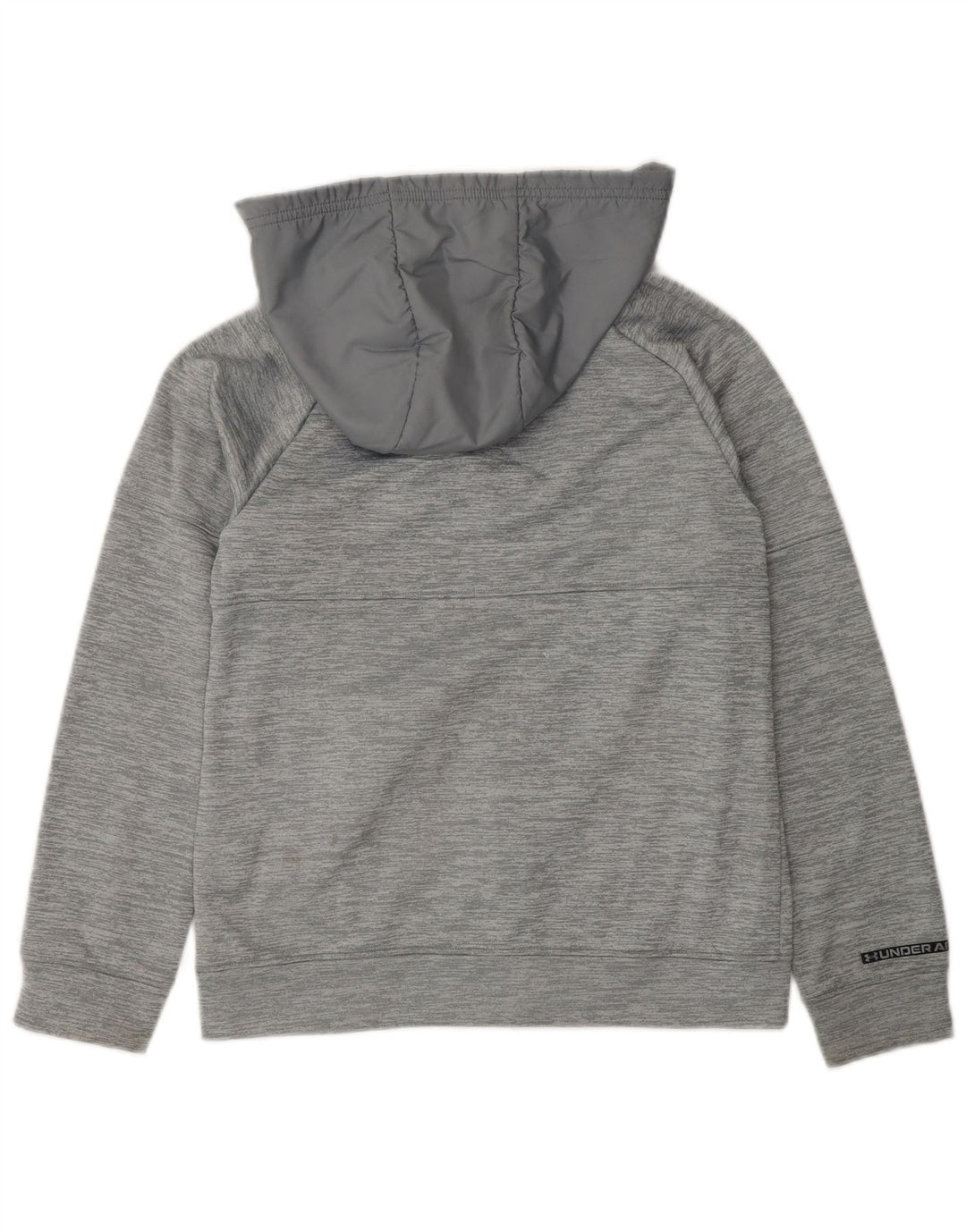 UNDER ARMOUR Boys Zip Hoodie Sweater 9-10 Years Medium Grey Polyester