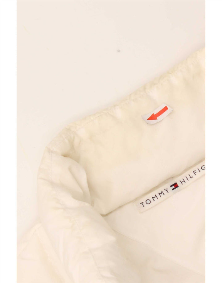 Tommy Hilfiger Gilet rembourré pour femme UK 14 Large Blanc Polyester