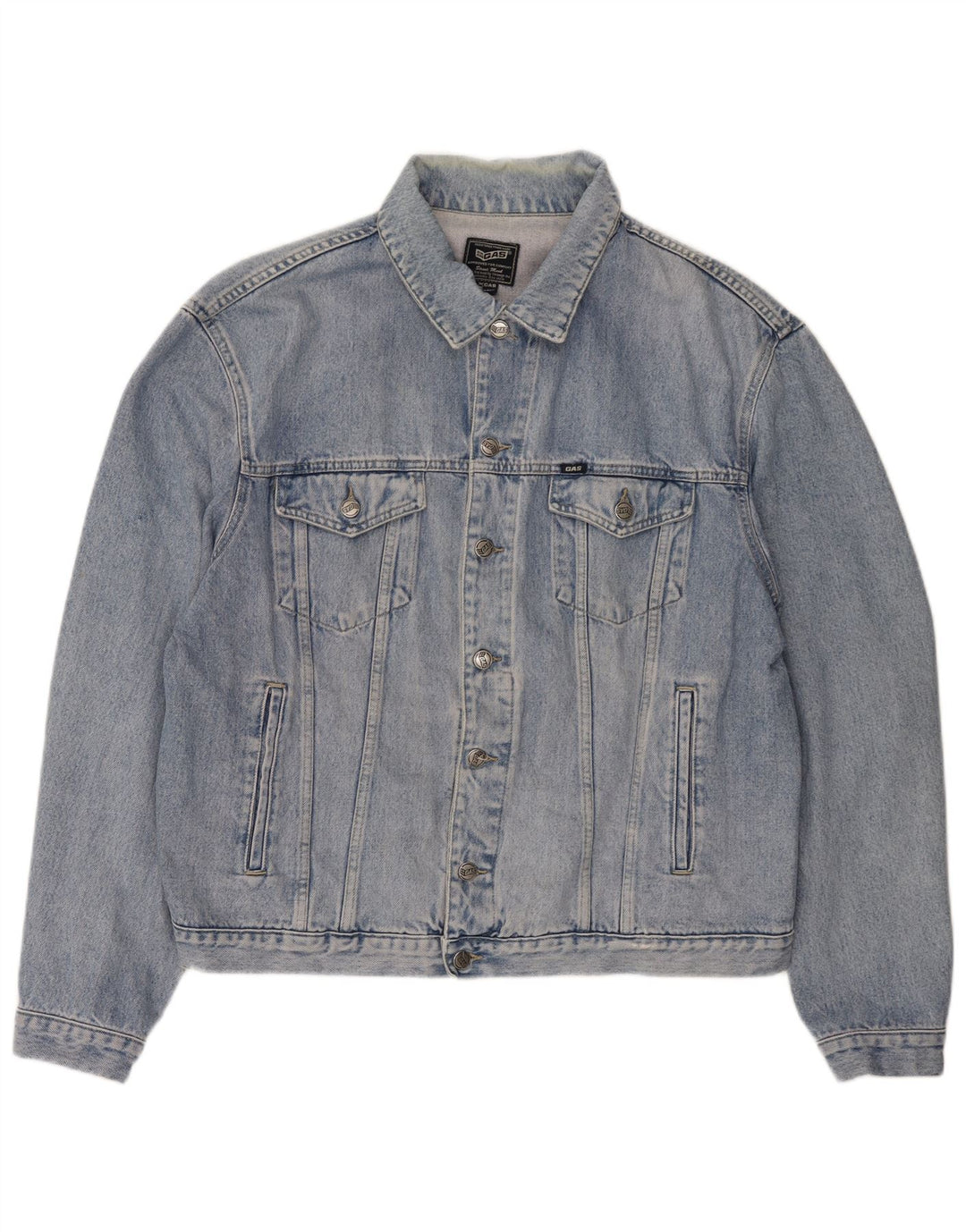 Gas Mens Denim Jacket 2XL Blue Cotton