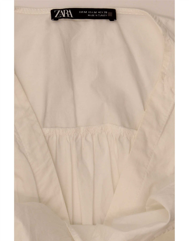 Zara Womens Tiered Dress UK 14 Medium White