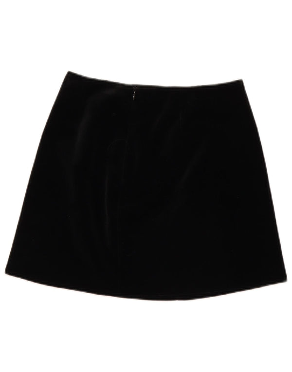 Moda Dossier Fustă Mini din velur pentru femei IT 42 Medium W28 Negru