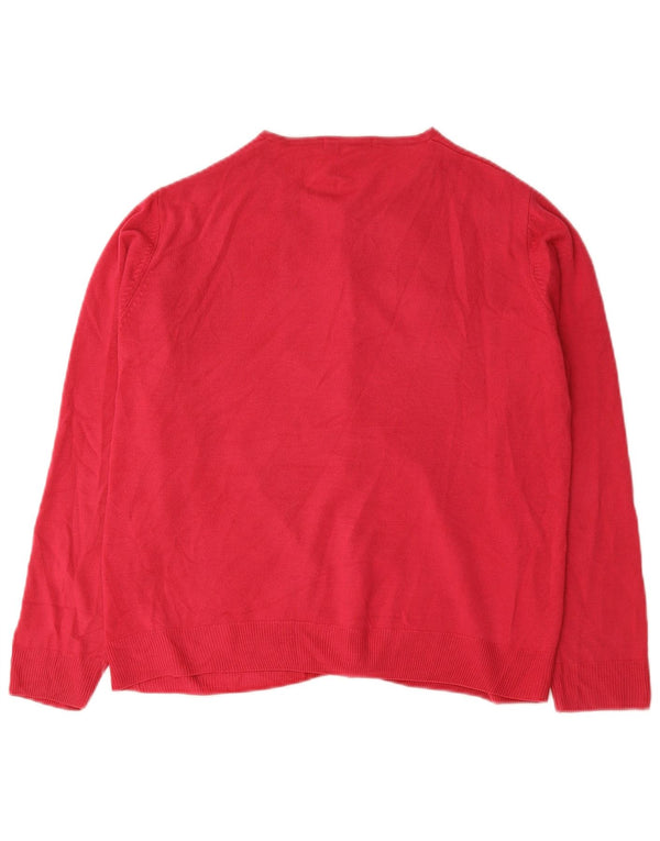Marks & Spencer Womens Cardigan Sweater UK 18 XL Pink Acrylic