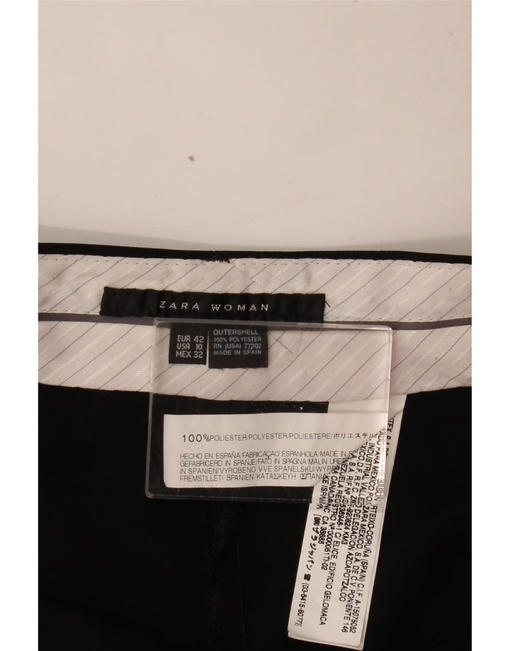 ZARA Womens Bootcut Casual Trousers EU 42 Large W32 L32 Black Polyester