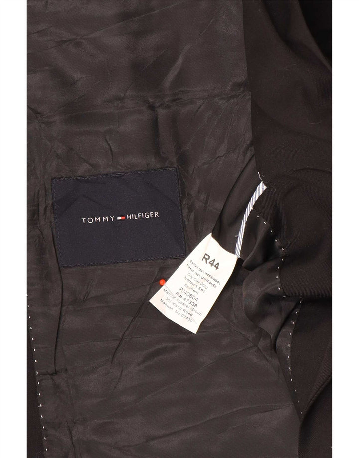 Tommy Hilfiger Herren-Blazer mit 2 Knöpfen, UK 44, 2XL, schwarze Wolle