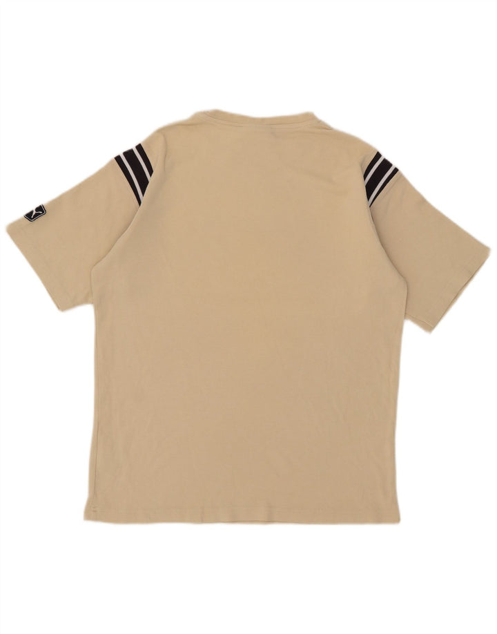 Puma Mens Graphic T-Shirt Top Medium Beige Cotton