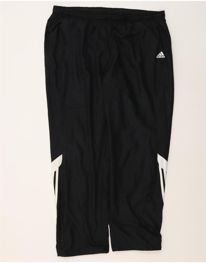 Adidas Mens Tracksuit Trousers 2XL  Black Colourblock Polyester