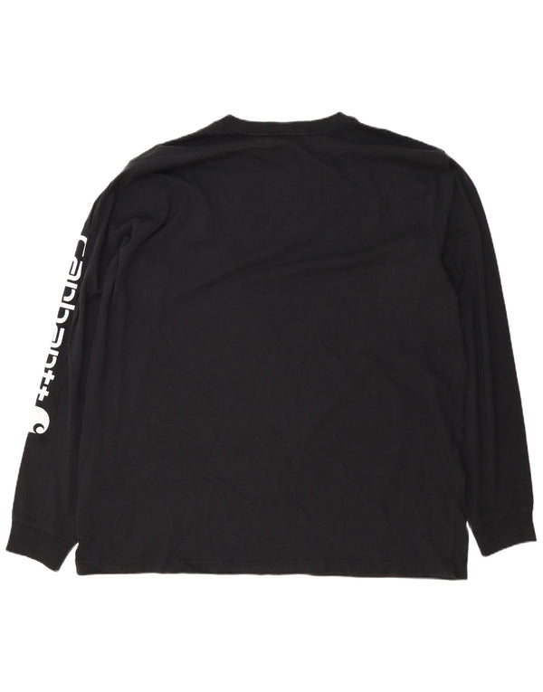Carhartt Mens Relaxed Fit Graphic Top Long Sleeve 2XL Black Cotton