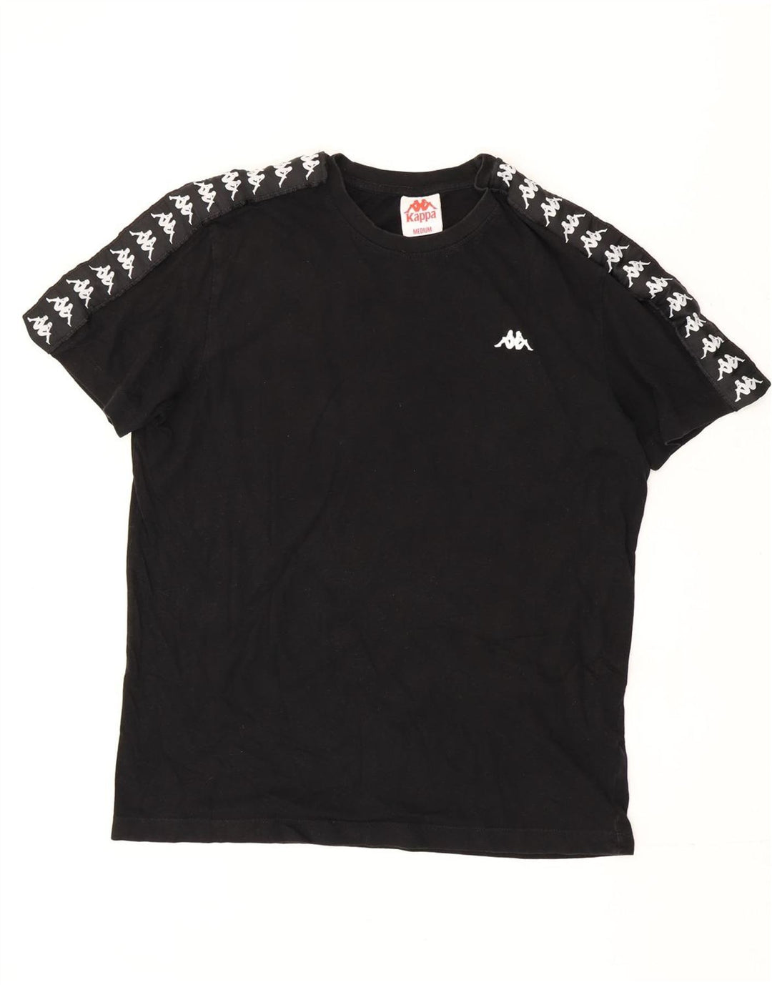 Kappa Mens Graphic T-Shirt Top Medium Black