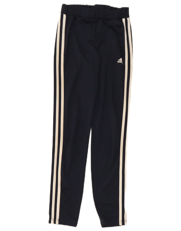 Adidas Girls Aeroready Leggings 13-14 Years Navy Blue Polyester