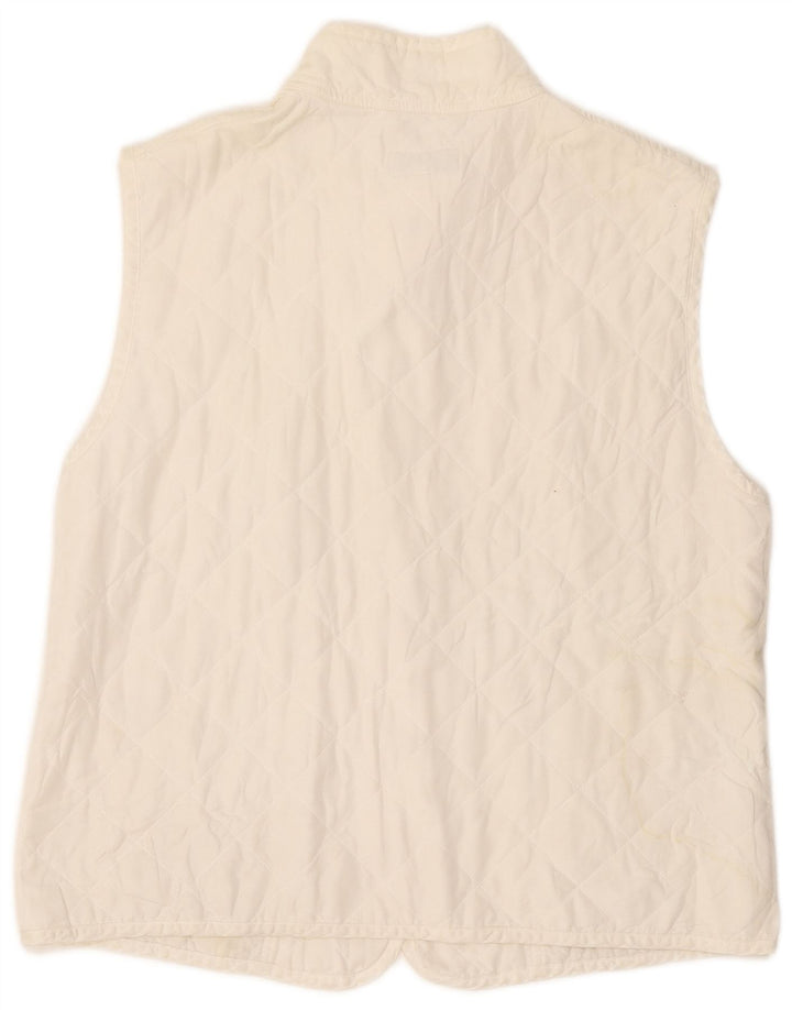 Gio Anna Womens Quilted Gilet IT 44 Medium White Polyester