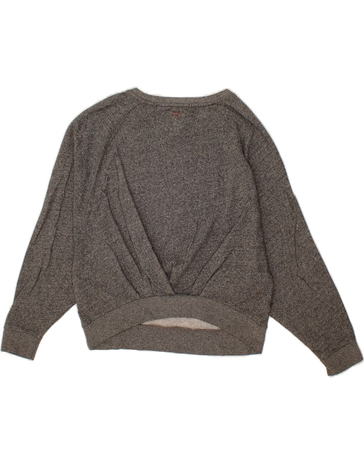 LEVI'S Womens Crop Sweatshirt Jumper UK 14 Medium Grey Cotton Vintage Levi's and Second-Hand Levi's from Messina Hembry 