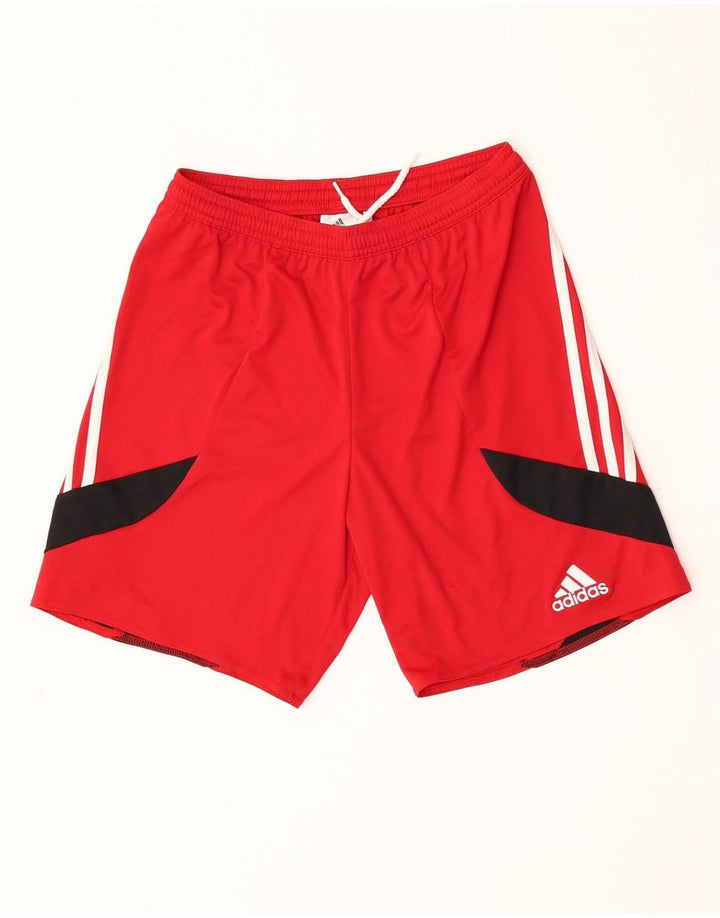 ADIDAS Mens Climalite Sport Shorts Small  Red Colourblock Polyester