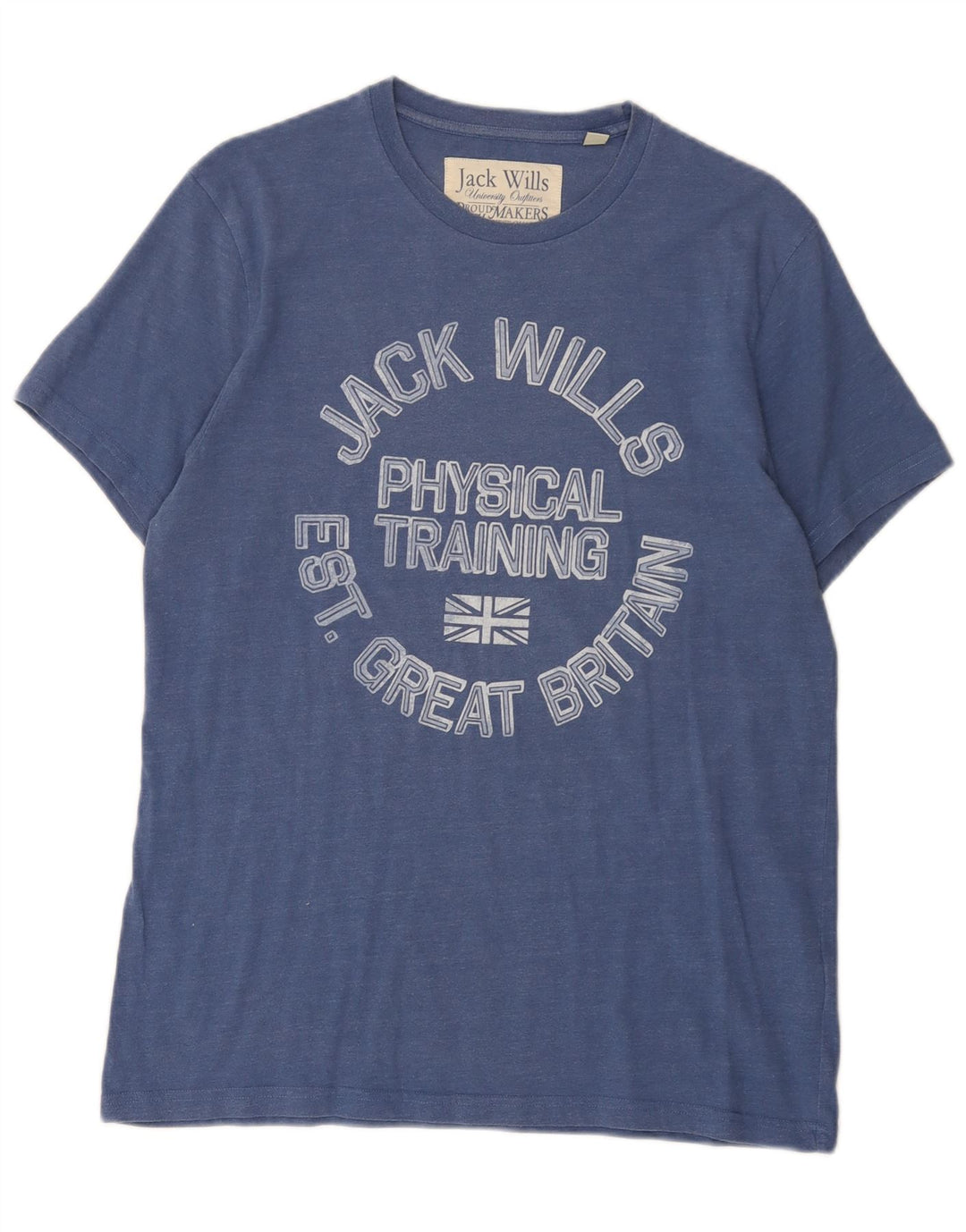 Jack Wills Mens Graphic T-Shirt Top Medium Blue Cotton