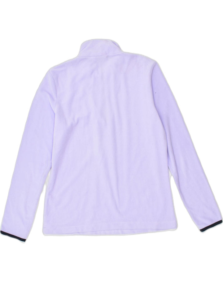 LOTTO Womens Zip Neck Fleece Jumper UK 10 Small Purple Polyester | Vintage | Thrift | Second-Hand | Used Clothing | Messina Hembry 