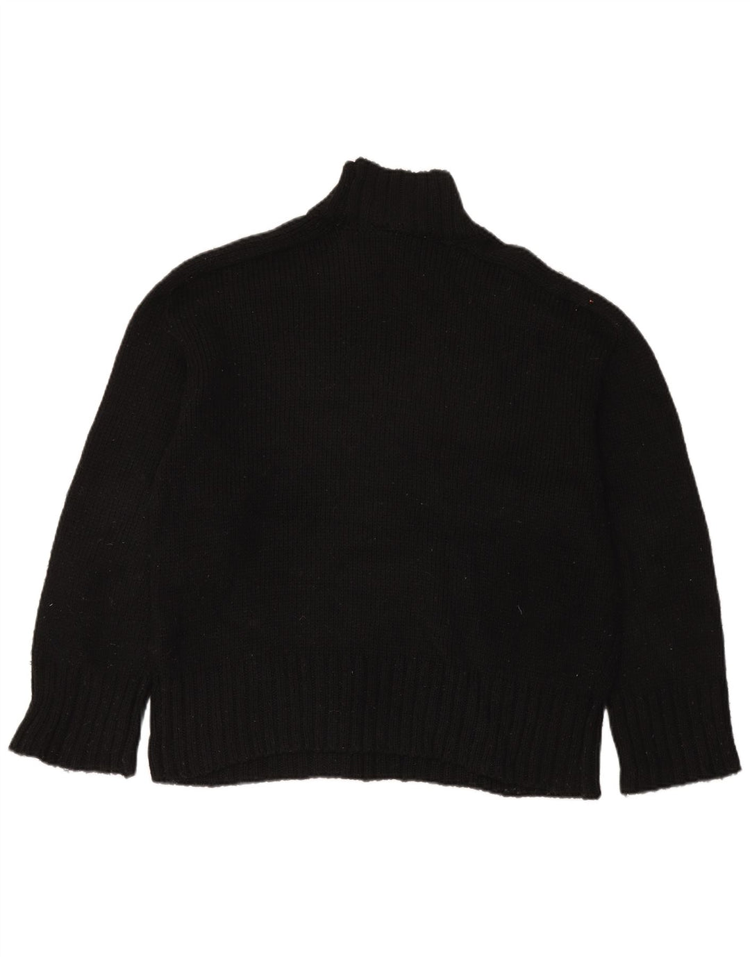 Zara Womens Oversized Turtle Neck Jumper Sweater UK 16 Large Black