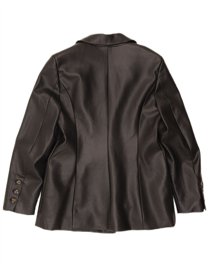 MINT VELVET Womens Double Breasted Blazer Jacket UK 12 Medium  Black