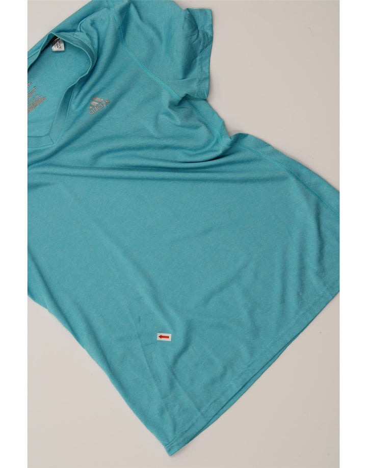 ADIDAS Womens Climalite T-Shirt Top UK 10 Small Blue Polyester Vintage Adidas and Second-Hand Adidas from Messina Hembry 