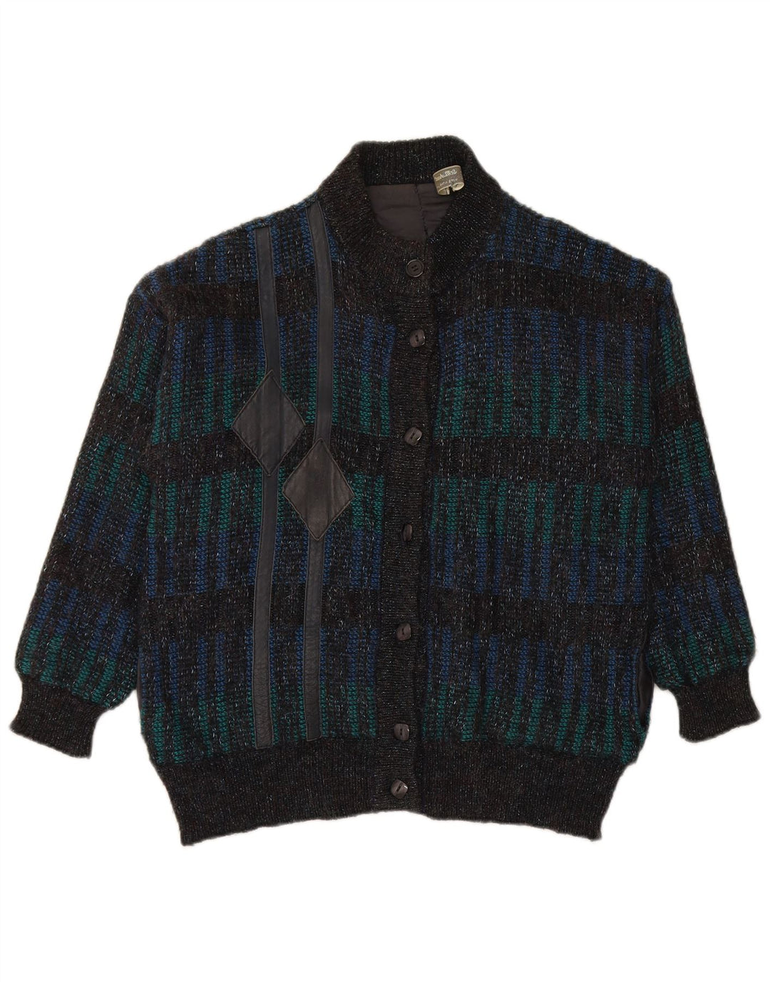 ST MICHAEL Womens Cardigan Sweater UK 12/14 Medium Multicoloured Check