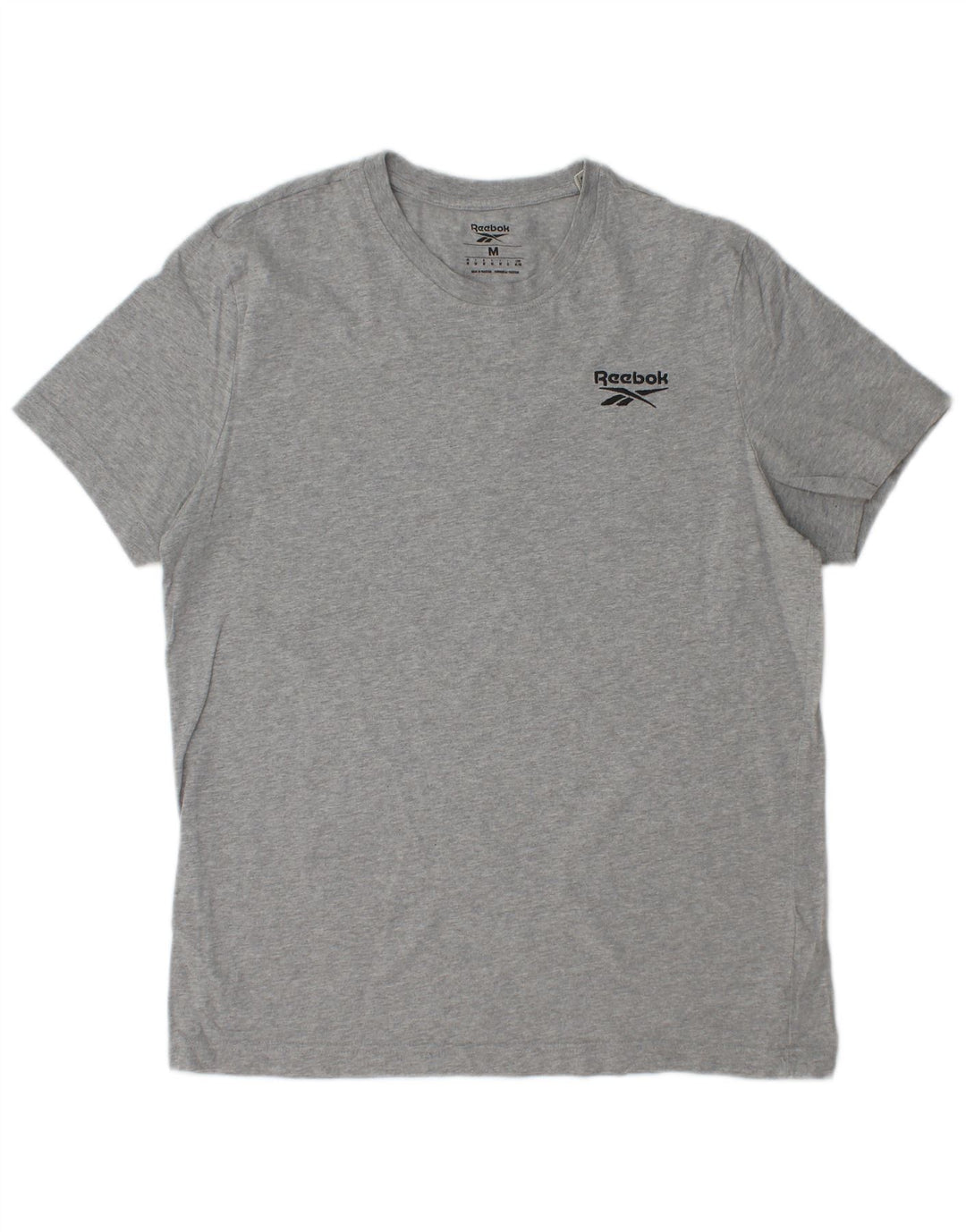 REEBOK Mens Graphic T-Shirt Top Medium Grey Cotton