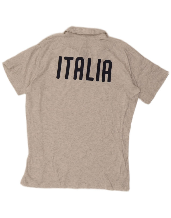 Puma Mens Italia Graphic pólóing nagy szürke foltos pamutból