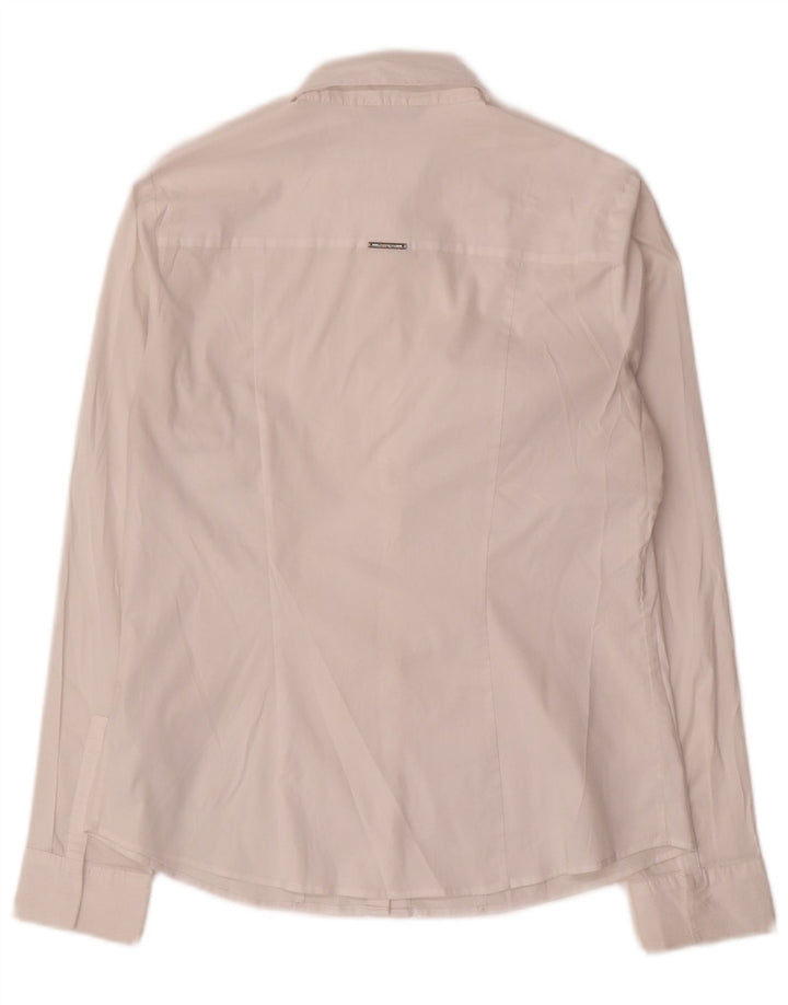 Marks & Spencer Womens Autograph Shirt UK 12 Medium White Cotton
