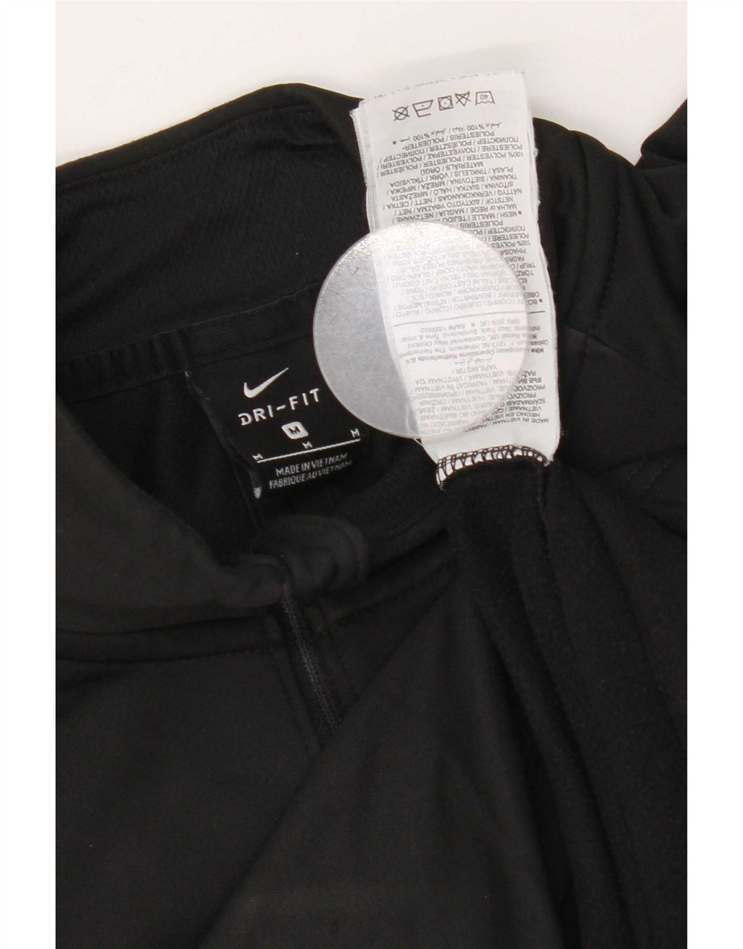 Nike Herre Dri Fit Pullover med lynlås-hals Træningsdragt Top Medium Sort Polyester