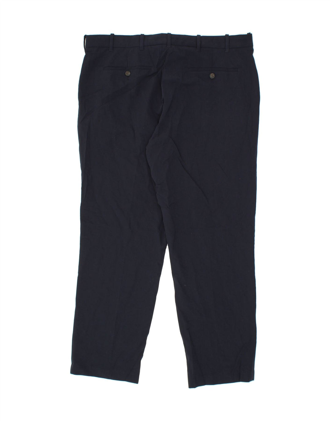 IZOD Mens Straight Suit Trousers W38 L30 Navy Blue Polyester Vintage Izod and Second-Hand Izod from Messina Hembry 